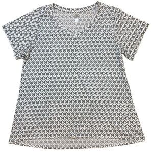 LulaRoe Christy Top Plus‎ Size Womens 3X Gray White Geometric Casual Tunic